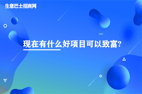 現(xiàn)在有什么好項目可以致富?